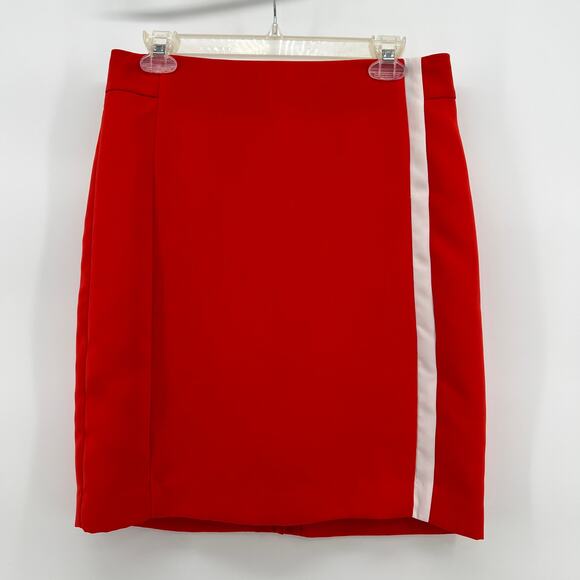 Banana Republic Skirt Knee Skirt Length Retro 50s Style Red Size 8 Medium - Picture 1 of 5